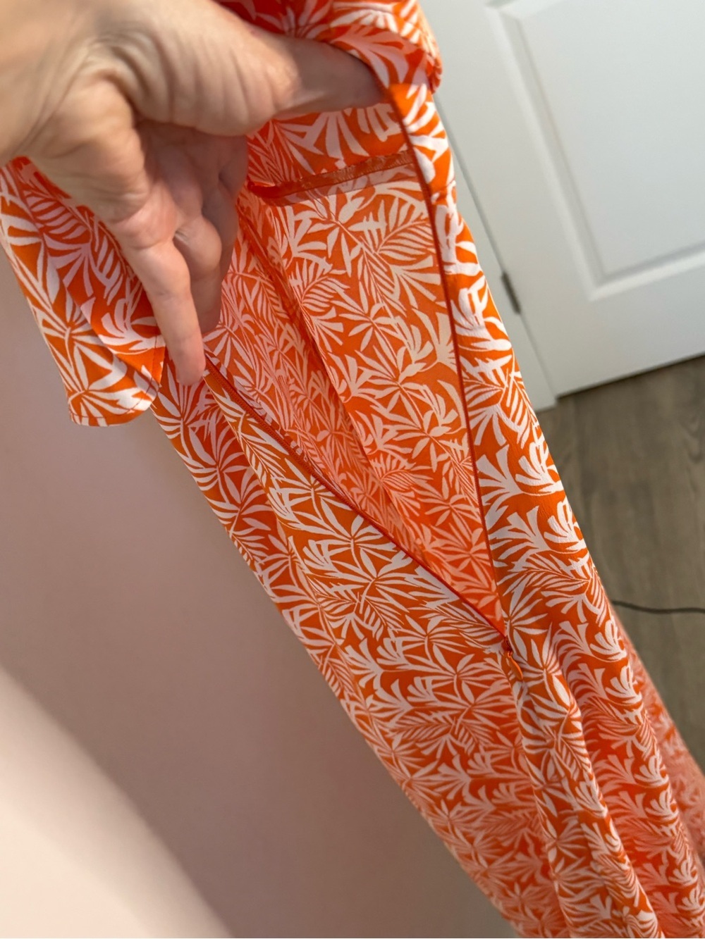 Ann Taylor Factory Orange Tropical Print Maxi Dress Size 6 - Picture 4 of 8